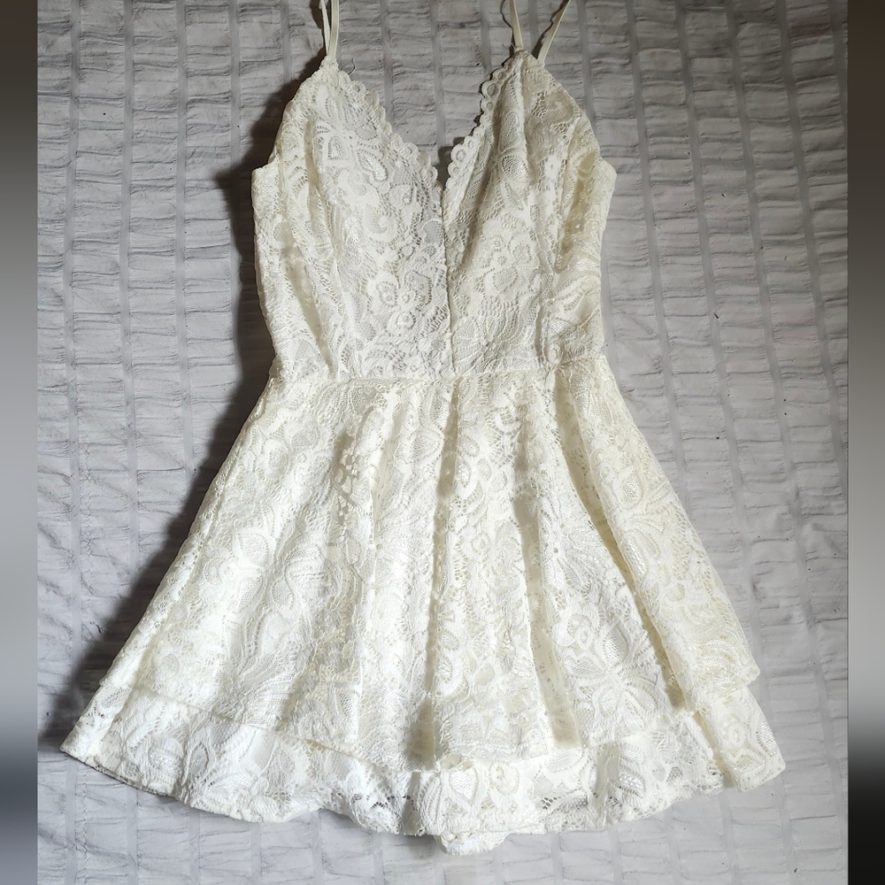 Ivory LACE ROMPER